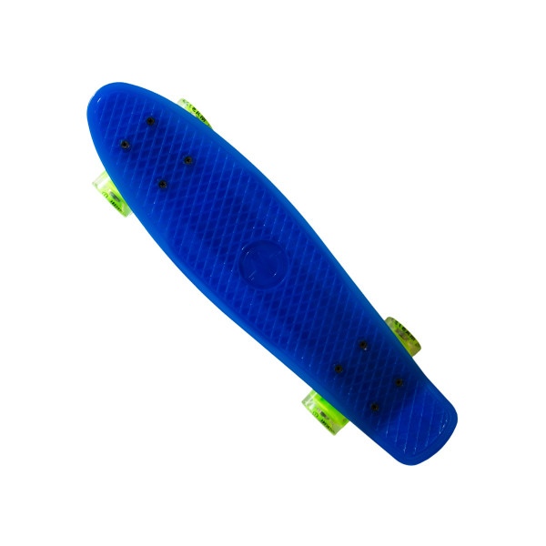 Plastik Penny Board MASTER 22" se svítícími kolečky - modrý