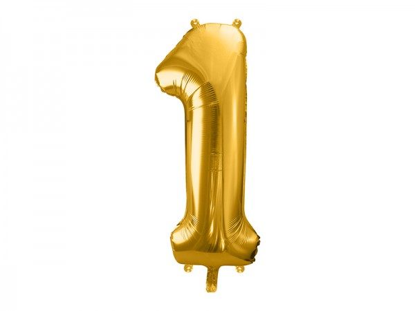Paris Dekorace Foliový zlatý balónek číslice 1