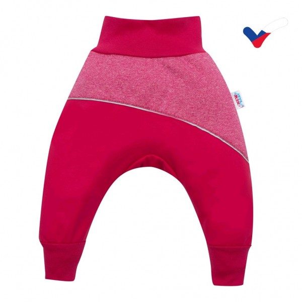 Softshellové kojenecké kalhoty New Baby růžové 74 (6-9m)