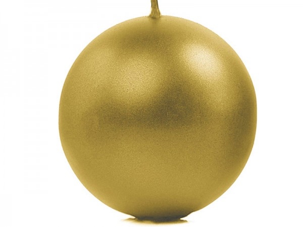 Paris Dekorace Svíčka "Koule" 100mm metalická zlatá