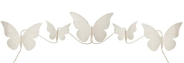 Paris Dekorace Girlanda motýlci 150 cm