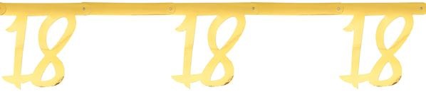 Paris Dekorace Girlanda zlatá "18" 2