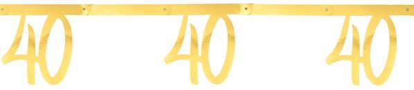 Paris Dekorace Girlanda zlatá "40" 2