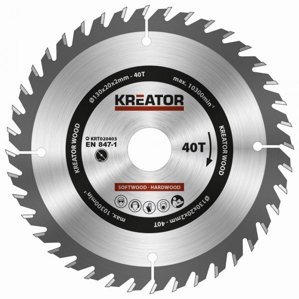Kreator KRT020403 - Pilový kotouč na dřevo 130mm