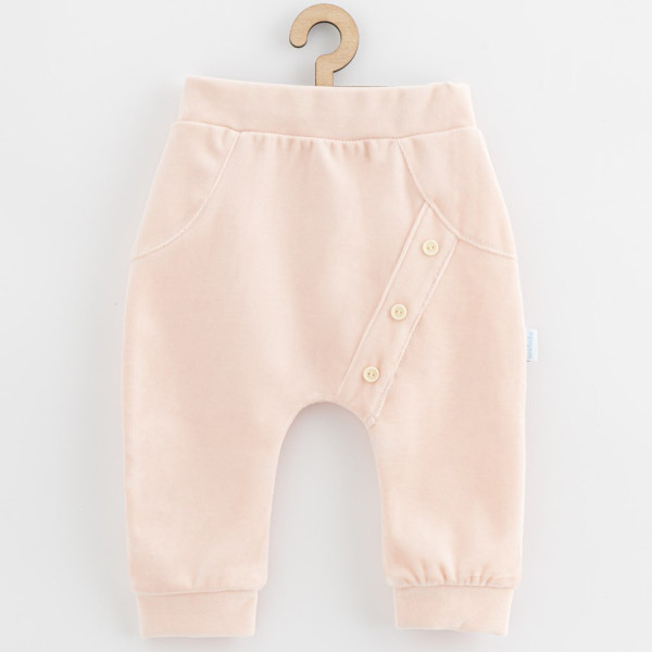 Kojenecké semiškové tepláčky New Baby Suede clothes světle růžová 92 (18-24m)