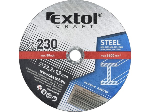 Extol Craft 106950 kotouče řezné na kov 230x1