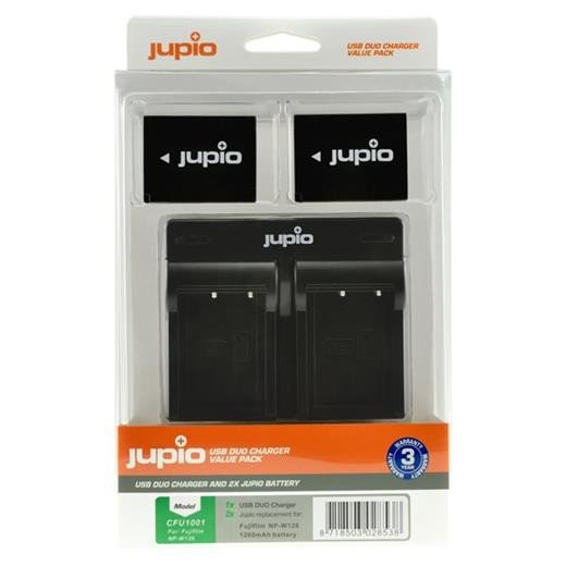 Set Jupio 2x NP-W126 + Dual charger pro Fujifilm