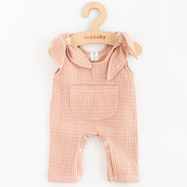 Kojenecké mušelínové lacláčky New Baby Comfort clothes růžová 68 (4-6m)
