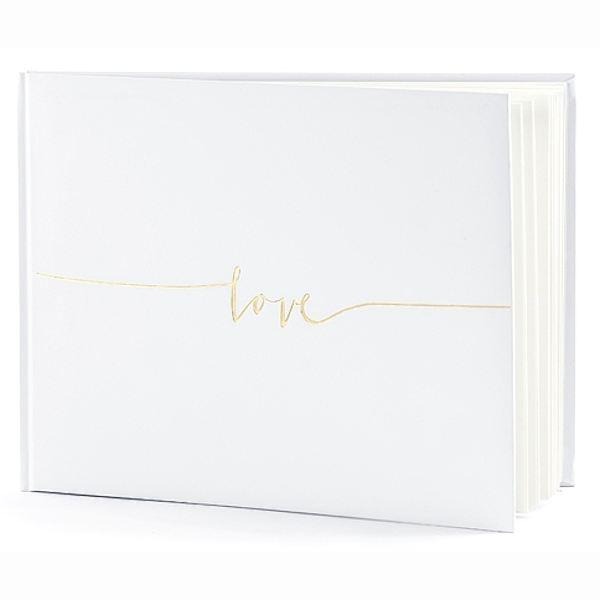 Paris Dekorace Svatební kniha "Love" zlatá