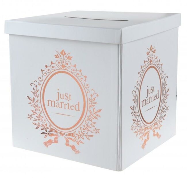 Paris Dekorace Svatební krabice "Just Married"
