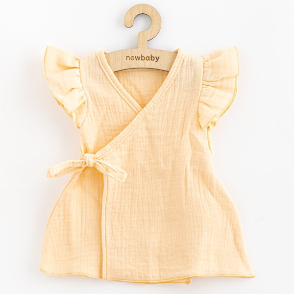 Letní kojenecké mušelínové šaty New Baby Leny peach 56 (0-3m)